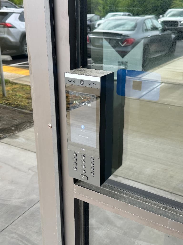 Access intercom and keypad installed by Dunlap
